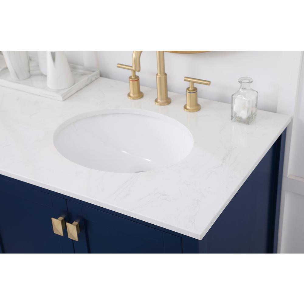 72 inch Double Bathroom Vanity in Blue. Picture 5