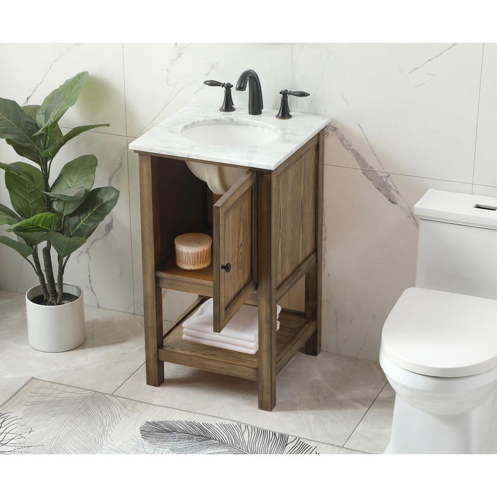 19 inch Single bathroom vanity in driftwood. Picture 3