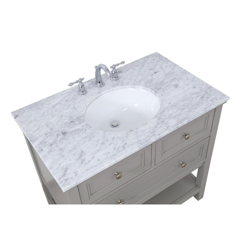 36 in. Single bathroom vanity set in Grey. Picture 13