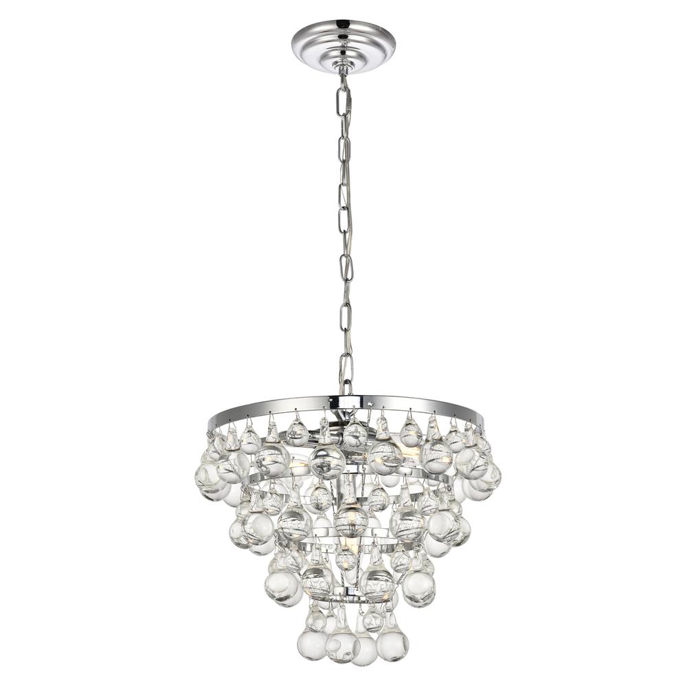 Kora Collection Pendant D13 H10.9 Lt:3 Chrome Finish. Picture 1
