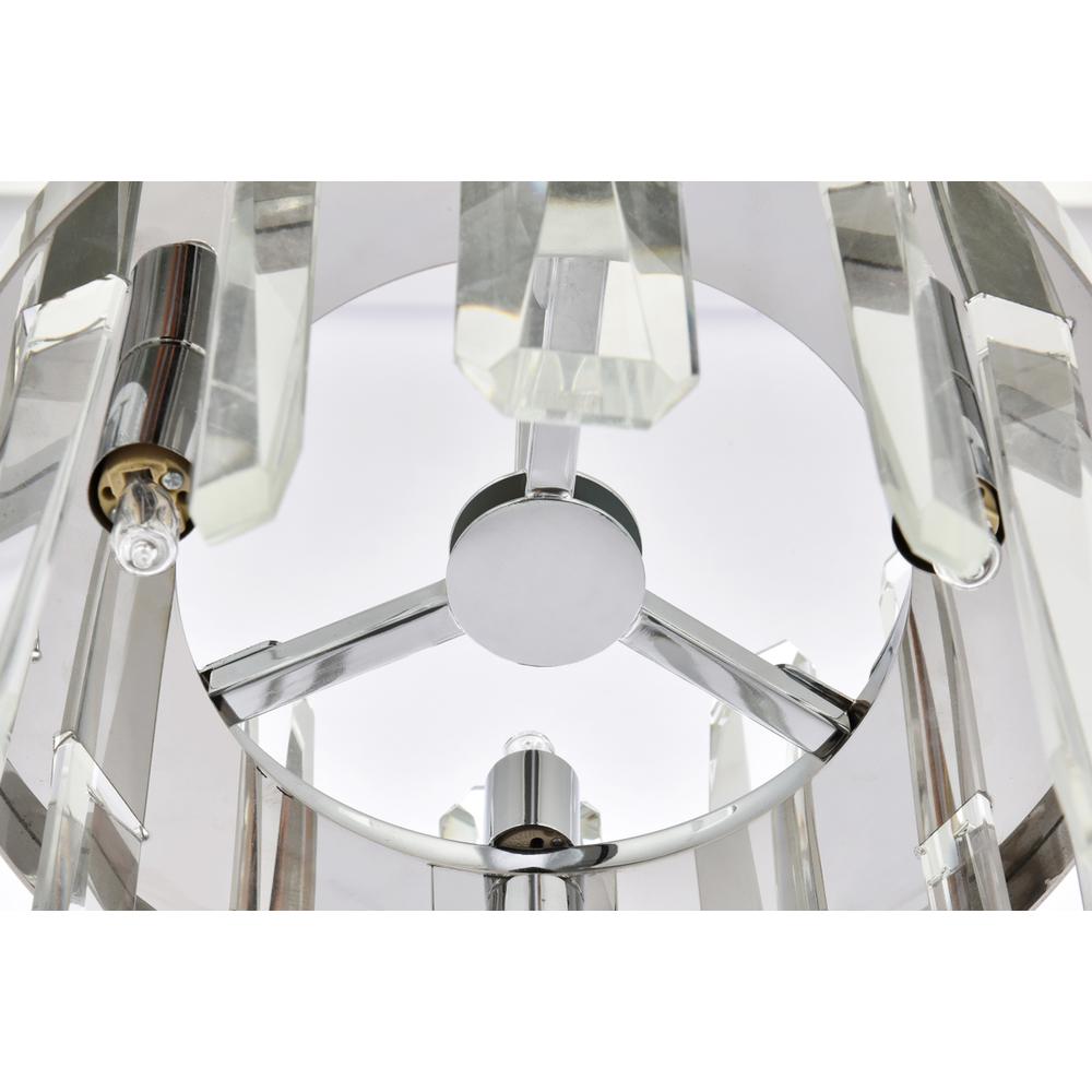 Serena 10 inch crystal round pendant in chrome. Picture 4