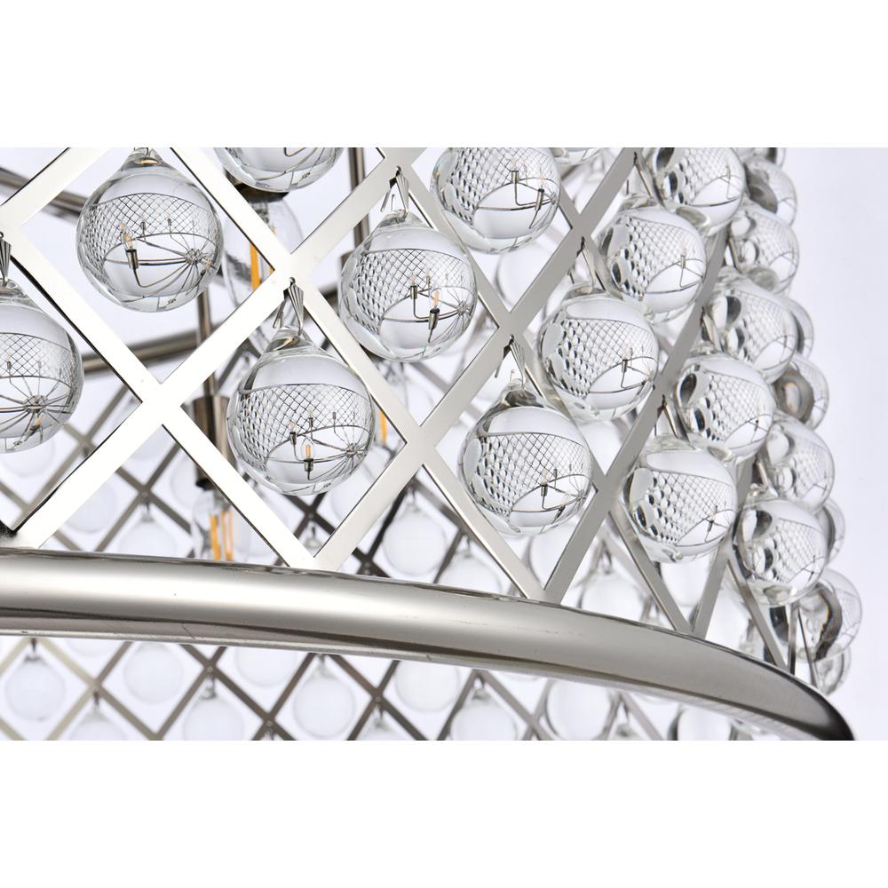 Madison 10 light polished Nickel Chandelier Clear Royal Cut Crystal. Picture 3