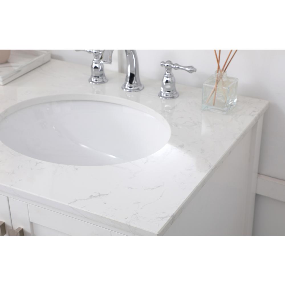 60 inch Double Bathroom Vanity in White. Picture 5