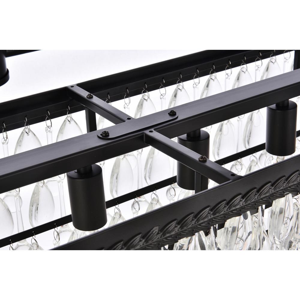 Nordic 32 inch rectangle pendant in black. Picture 5