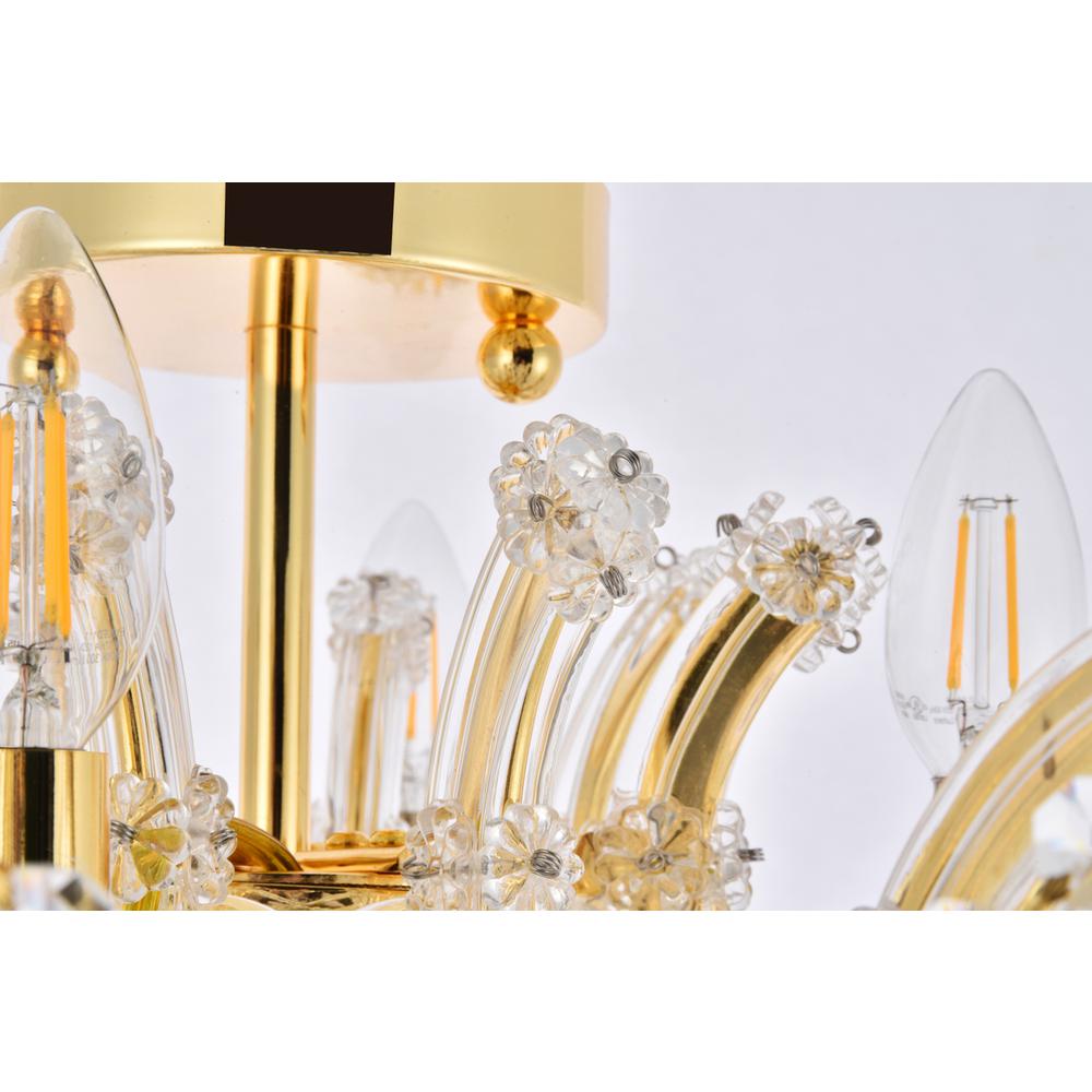 Maria Theresa 4 light Gold Flush Mount Clear Royal Cut Crystal. Picture 5