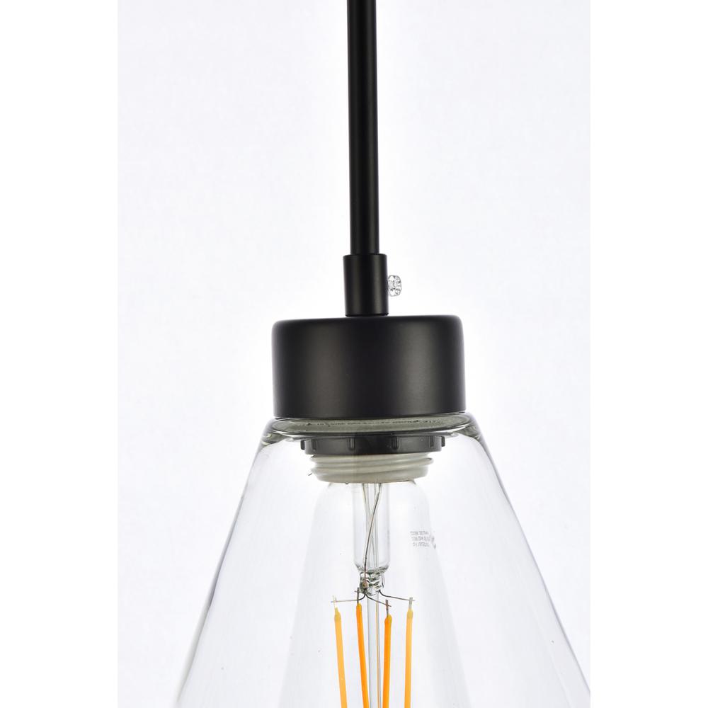 Mera 1 light black pendant. Picture 5