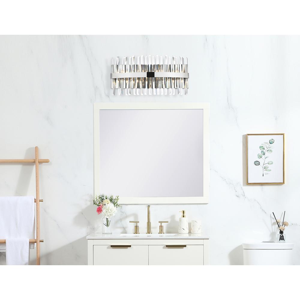 Serephina 24 inch crystal bath sconce in chrome. Picture 6