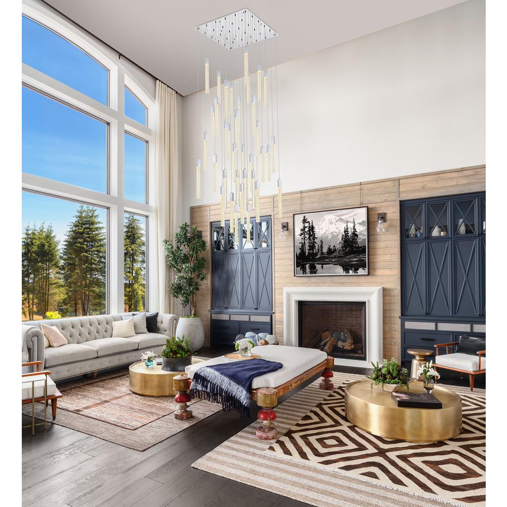Weston 36 lights pendant in chrome. Picture 7