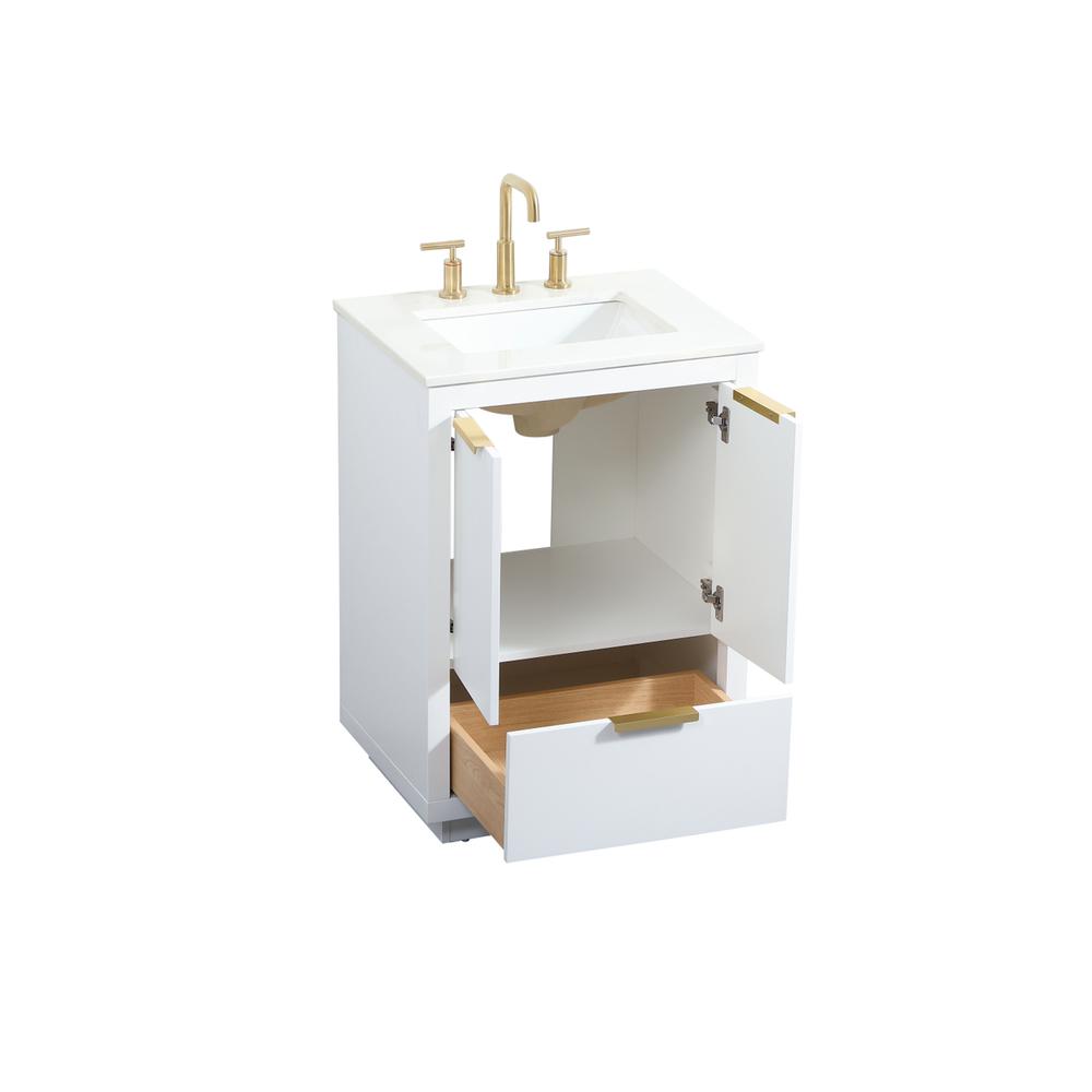 24 inch Single bathroom vanity in white. Picture 9