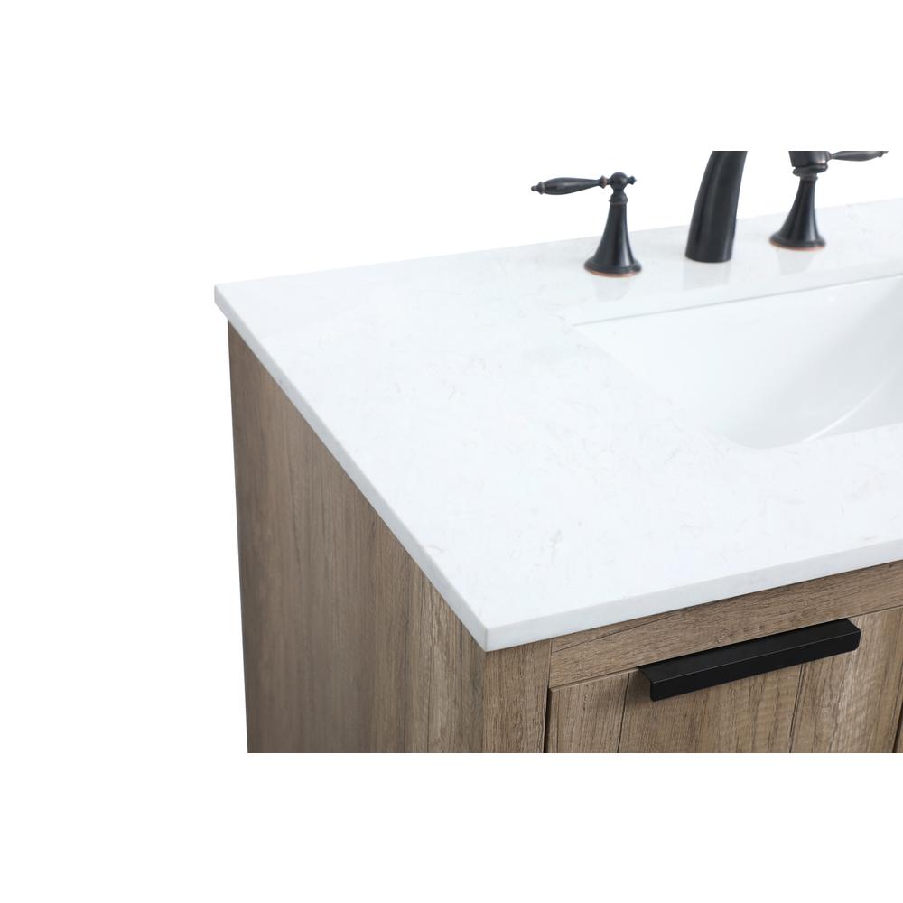 36 Inch SIngle Bathroom Vanity In Natural Oak. Picture 11