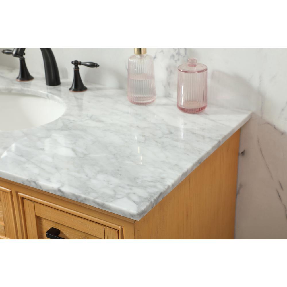 48 inch Single bathroom vanity in natural wood. Picture 5