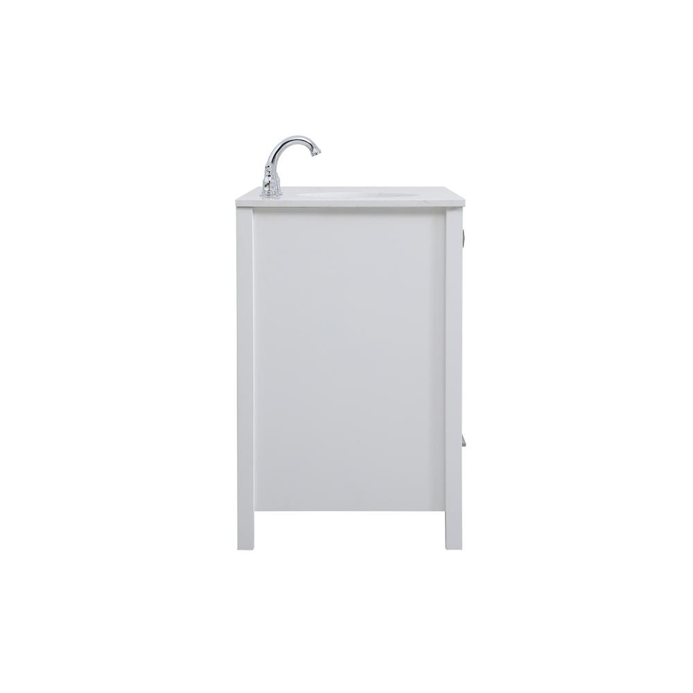 42 inch Single Bathroom Vanity in White. Picture 13