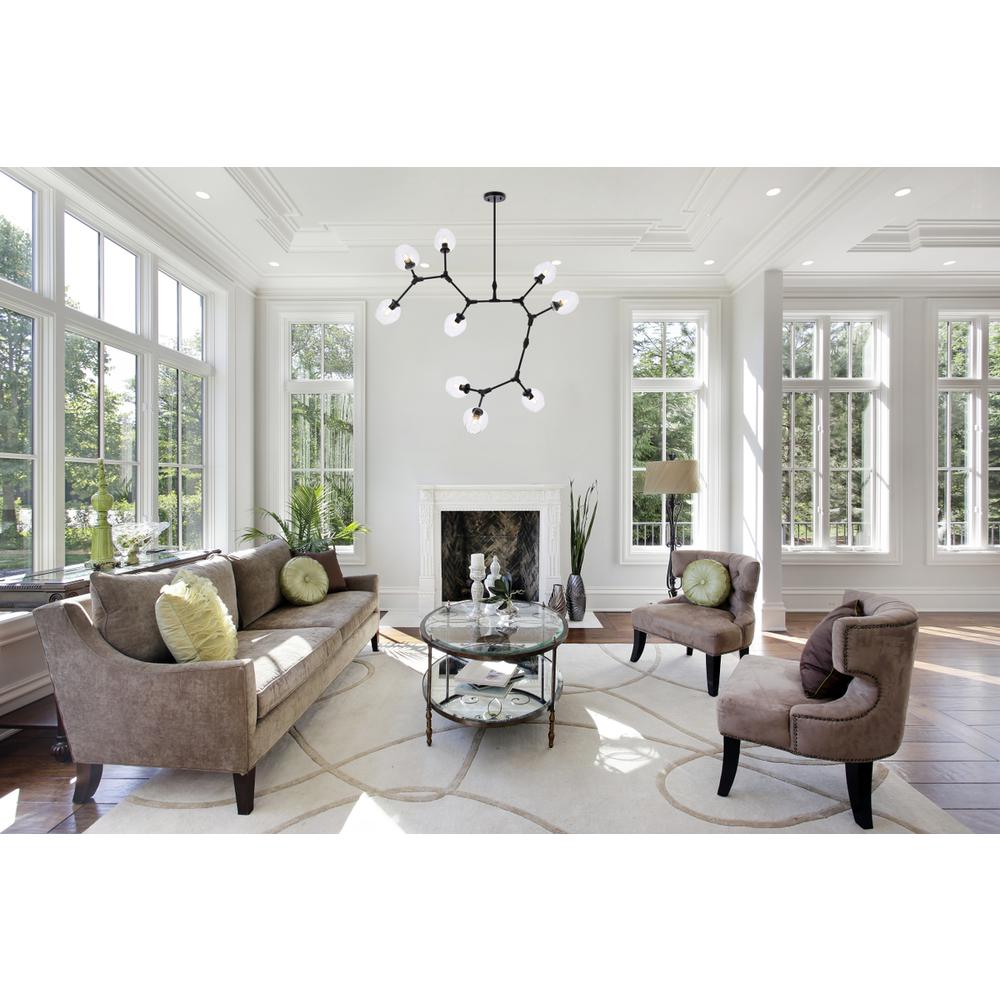 Cavoli 9 lights black chandelier. Picture 8