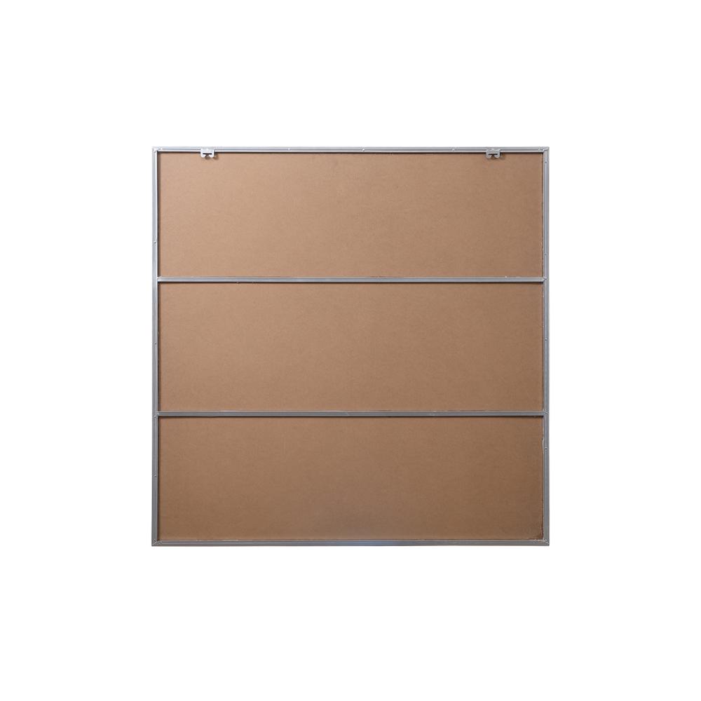 Metal Frame Square Mirror 48 inch in Silver. Picture 8