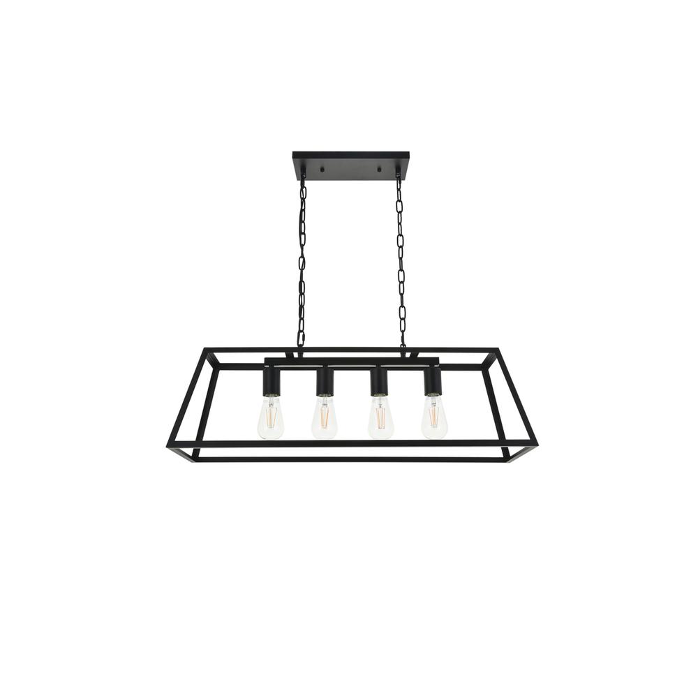 Resolute 4 light black Pendant. Picture 4