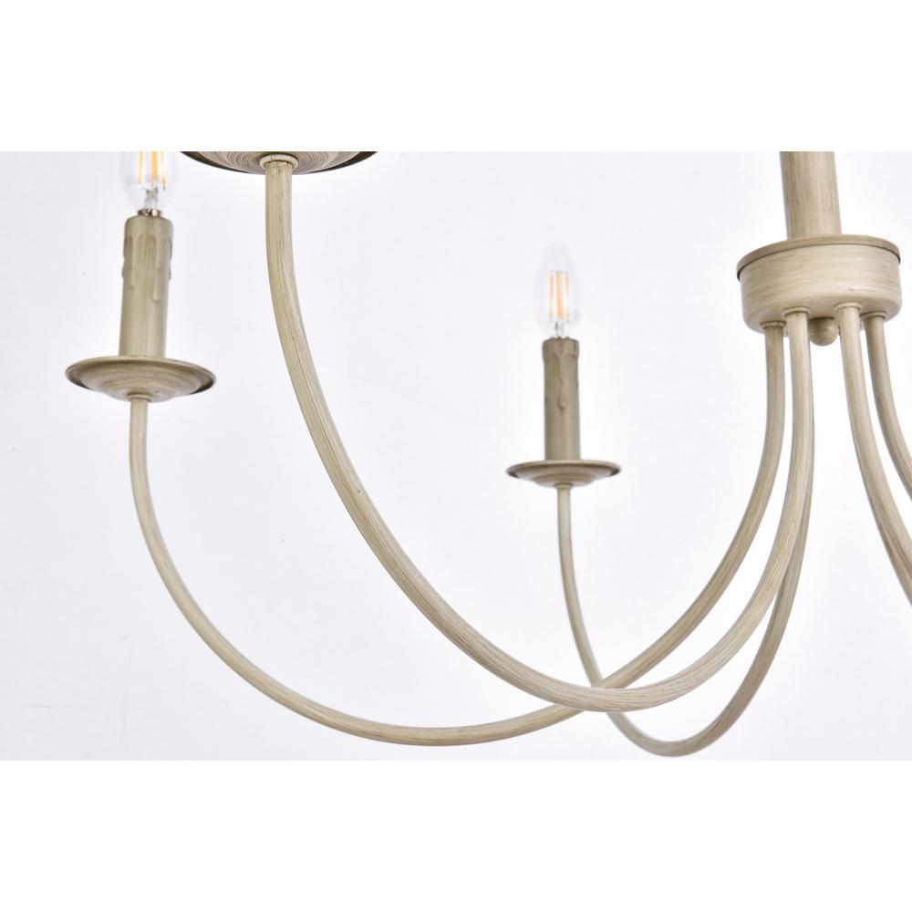 Brielle 6 lights pendant in weathered dove. Picture 3