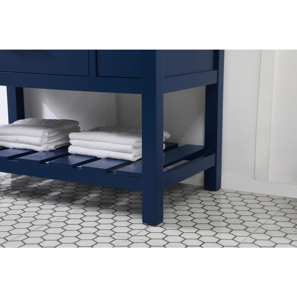 42 inch Single bathroom vanity in blue. Picture 6