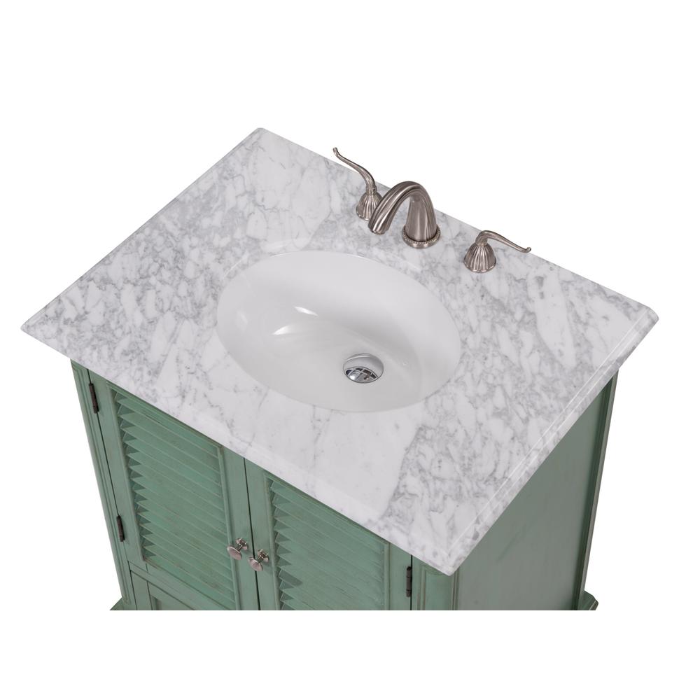 30 In.Single Bathroom Vanity Set In Vintage Mint. Picture 5