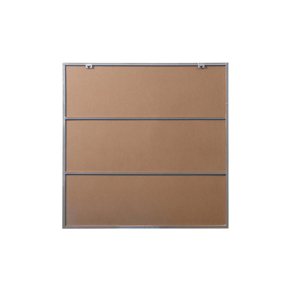 Metal Frame Square Mirror 42 inch in Silver. Picture 8