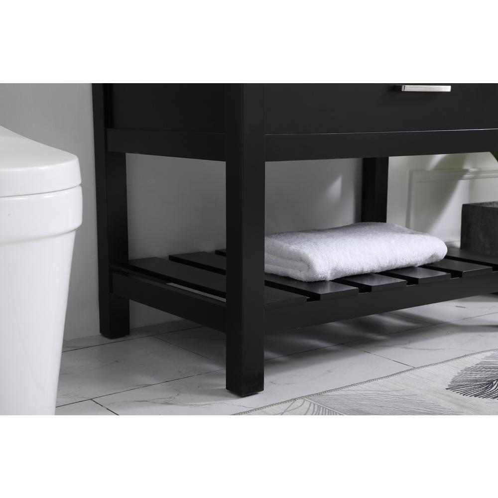 36 inch Single bathroom vanity in black with backsplash. Picture 6