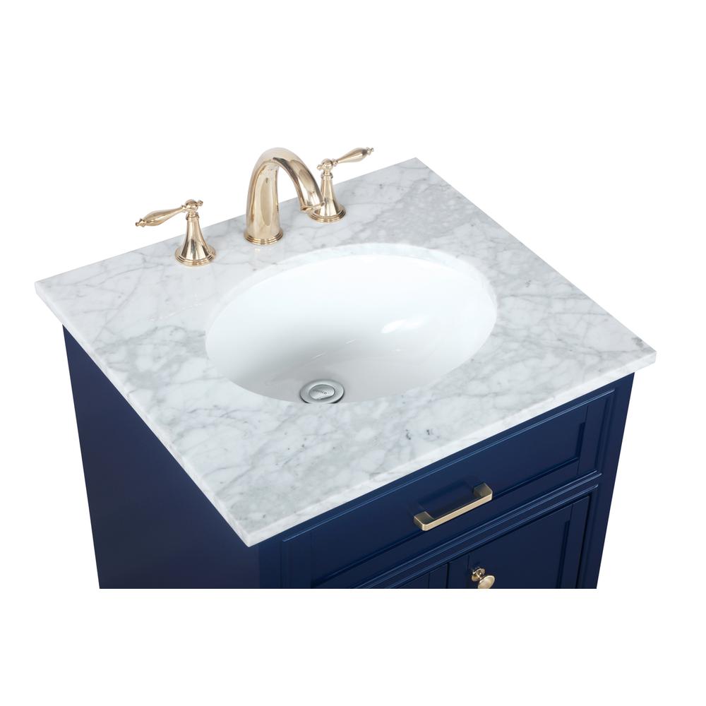 24 inch Single bathroom vanity in Blue. Picture 10