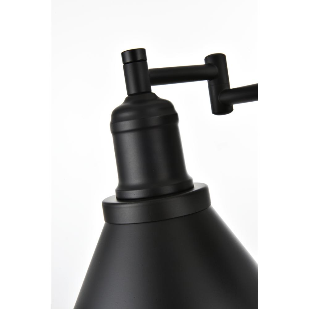 Jair 1 light Black swing arm plug in wall sconce. Picture 3