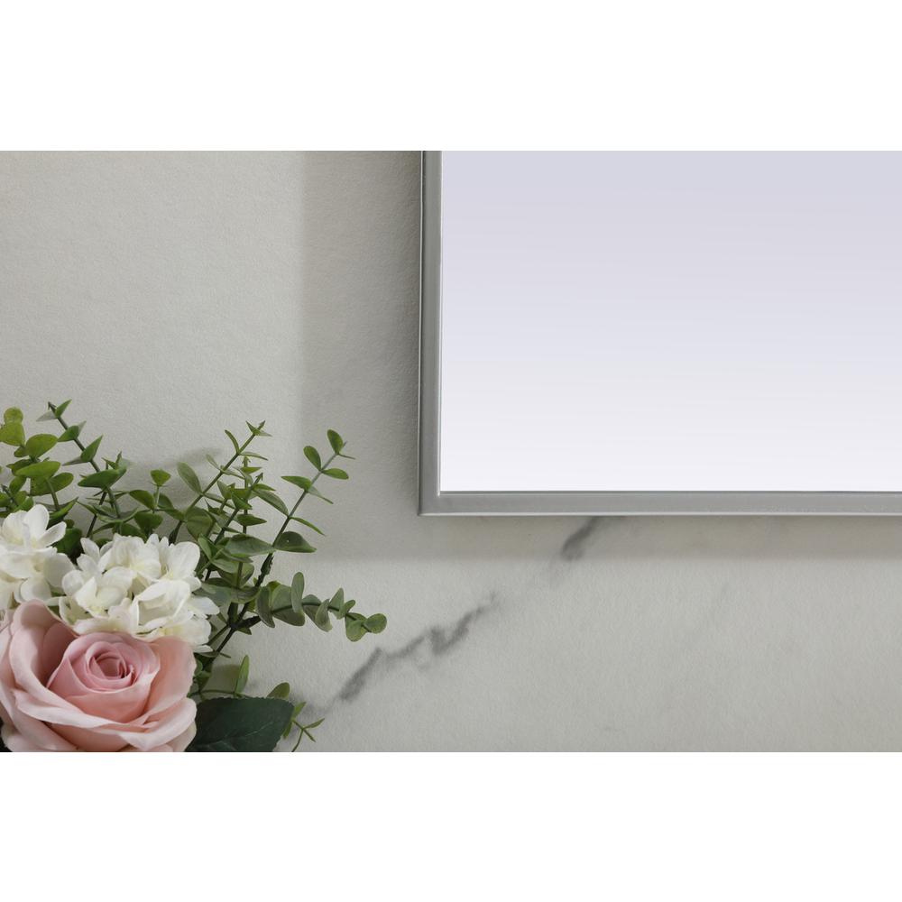 Metal Frame Arch Mirror 36x42 Inch in Silver. Picture 5