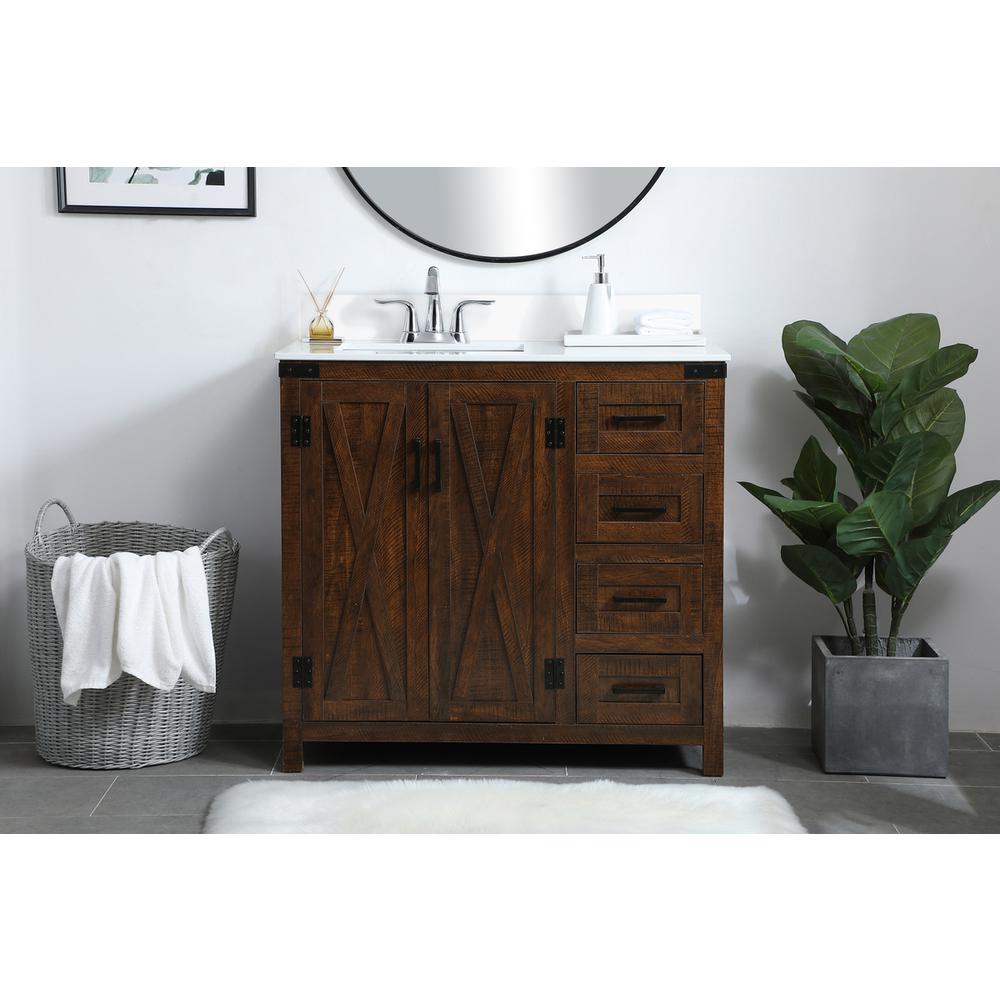 36 inch  Single Bathroom Vanity in Espresso with Backsplash. Picture 14