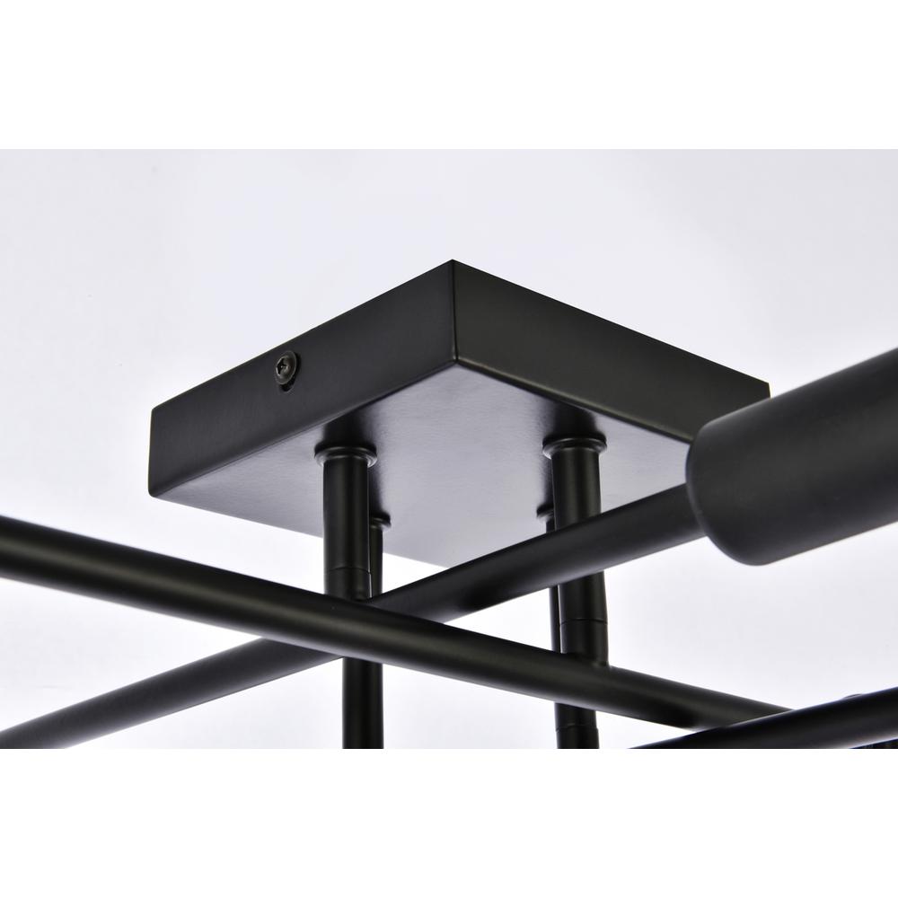 Script 8 lights black flush mount. Picture 5