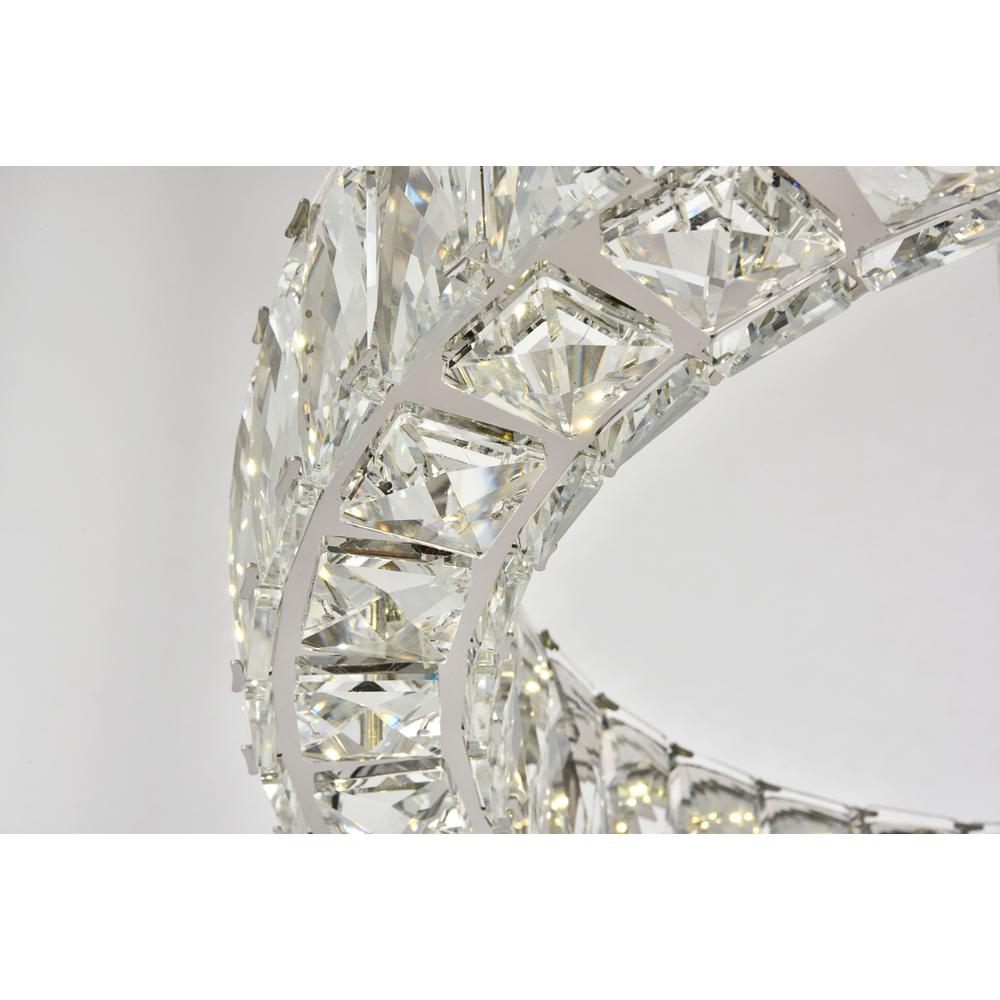 Monroe Integrated LED chip light Chrome Pendant Clear Royal Cut Crystal. Picture 6