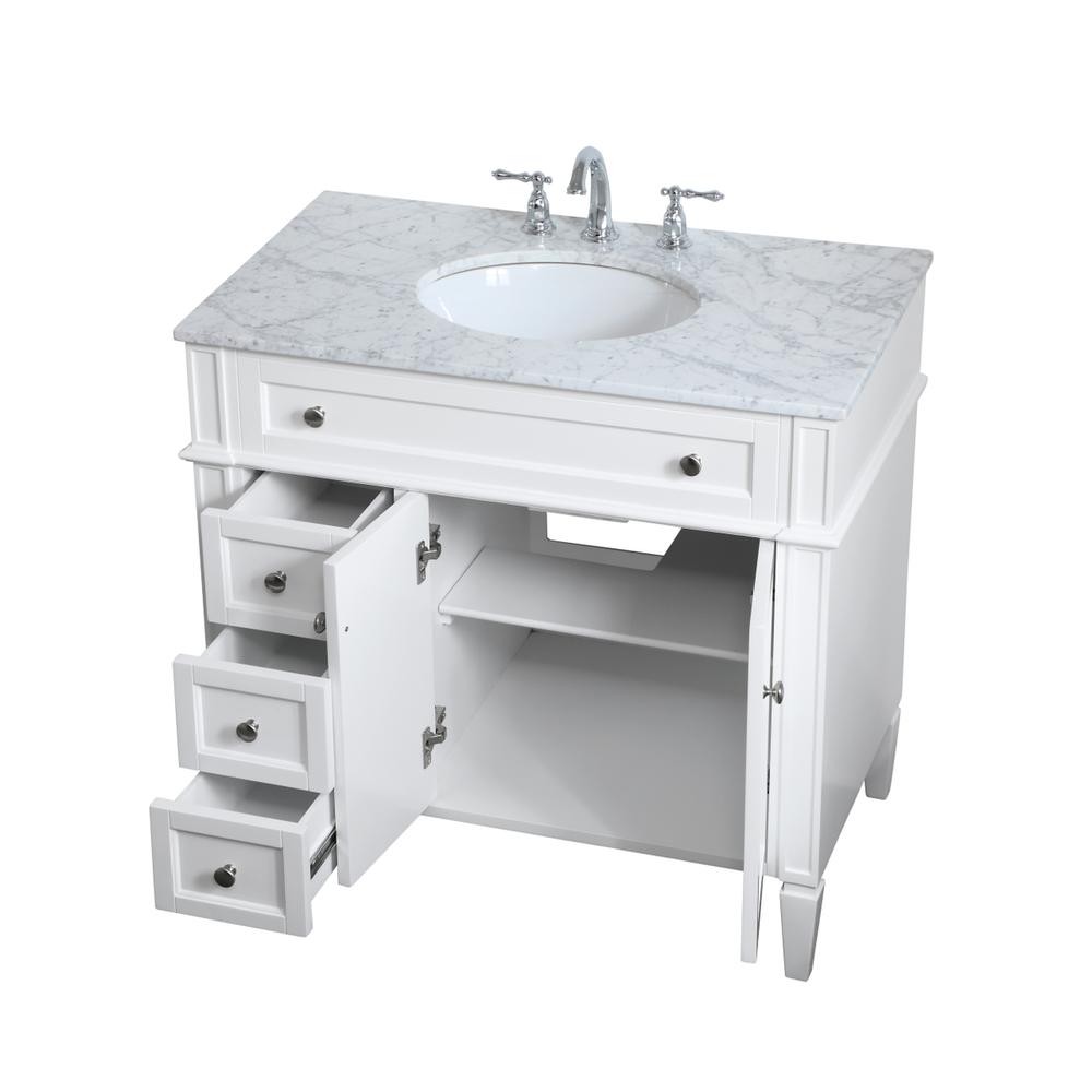 36 inch Single bathroom vanity in White. Picture 8