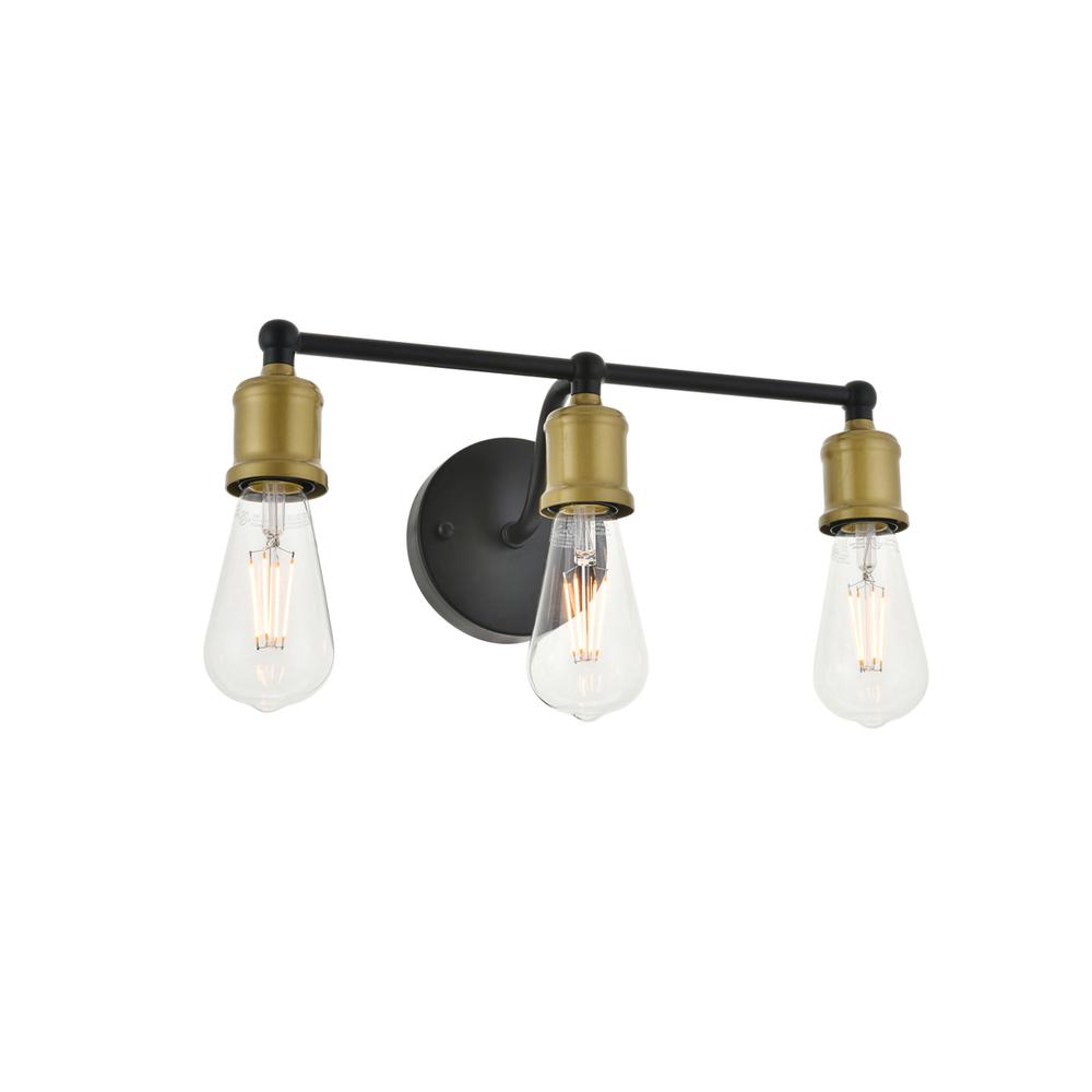 Serif 3 light brass and black Wall Sconce. Picture 3