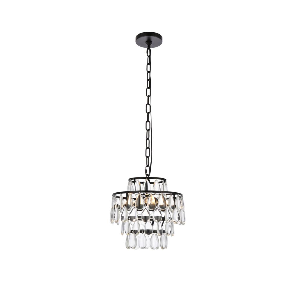 Mila 12 inch pendant in black. Picture 1