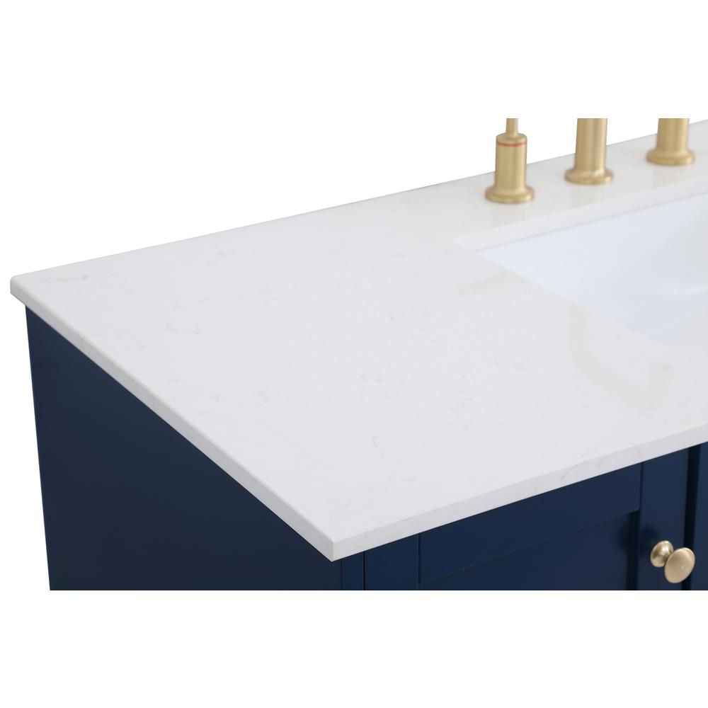 48 inch Single Bathroom Vanity in Blue. Picture 10