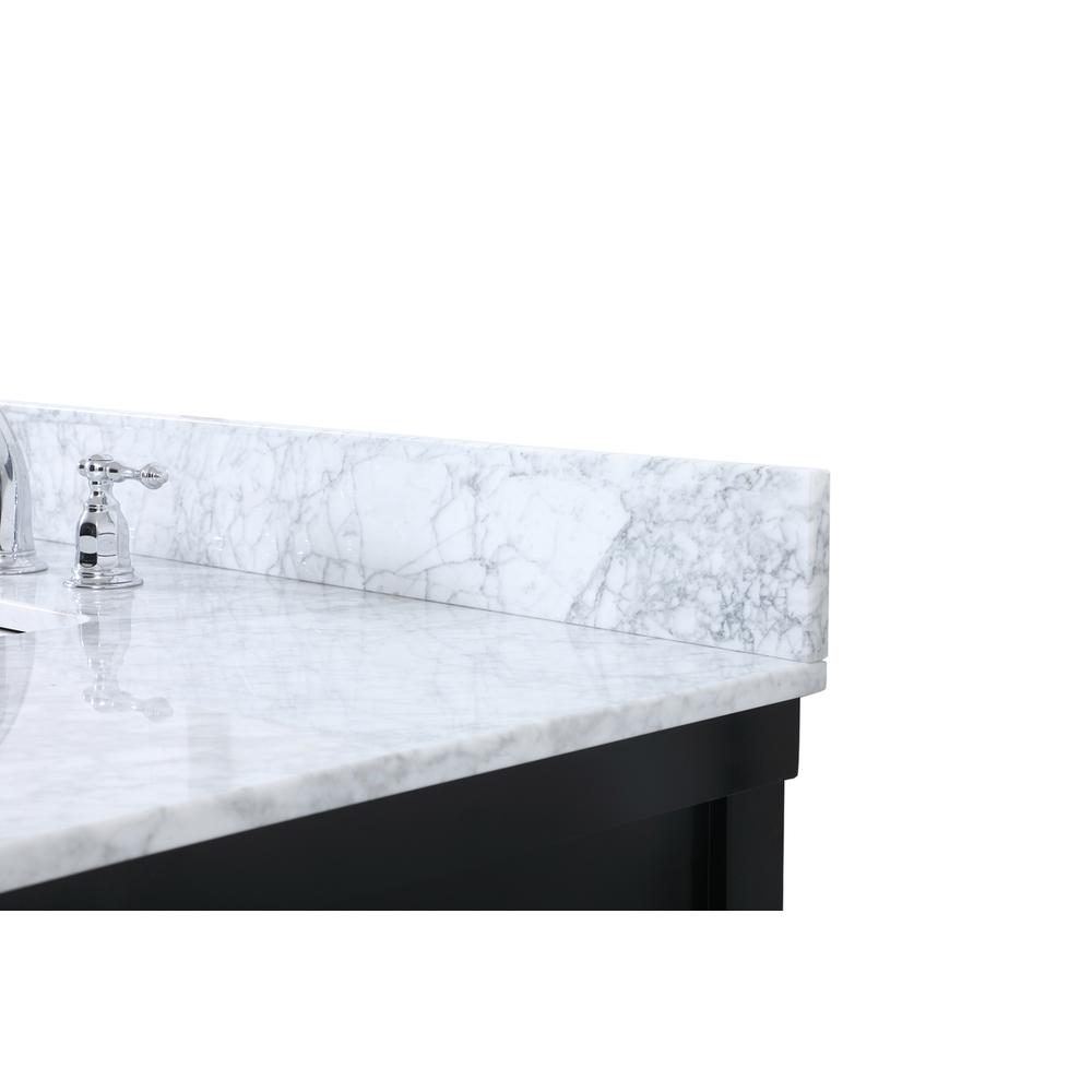 48 inch Single bathroom vanity in black with backsplash. Picture 11