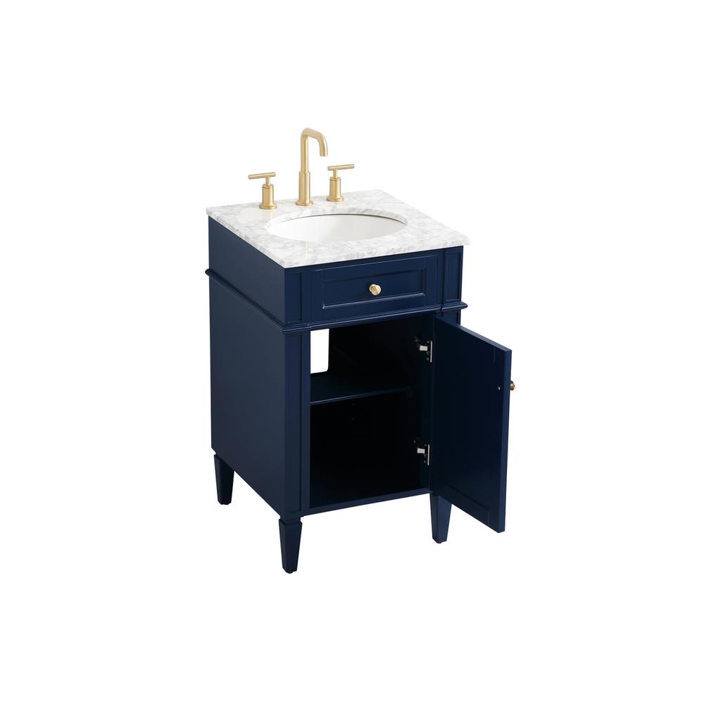 21 inch Single bathroom vanity in blue. Picture 9
