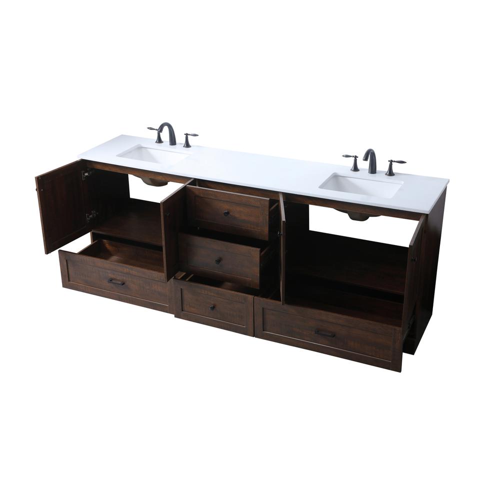 84 Inch Double Bathroom Vanity In Expresso. Picture 9