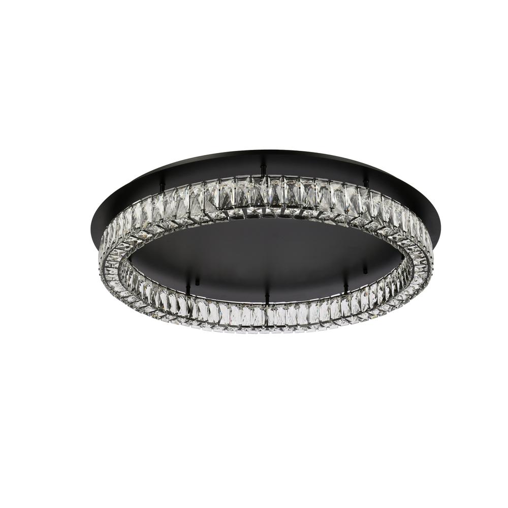 Monroe 33 inch LED Single flush mount in black. Picture 6
