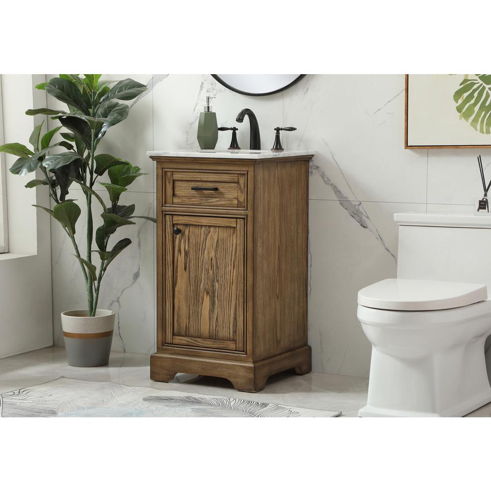 19 inch Single bathroom vanity in driftwood. Picture 2
