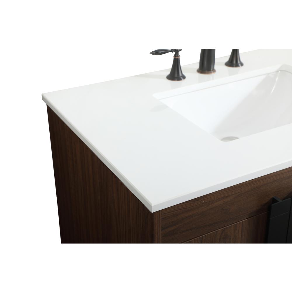 36 inch Single bathroom vanity in walnut. Picture 11