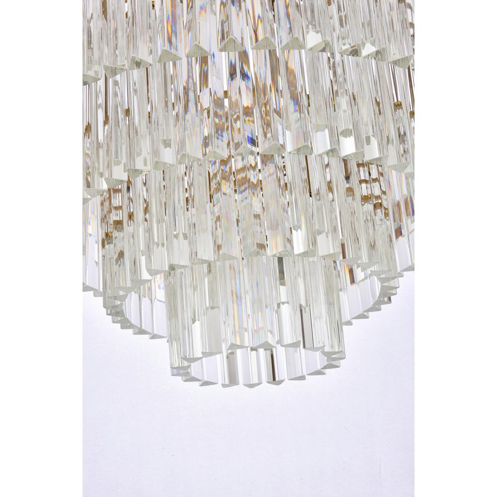 Sydney 44 inch round crystal chandelier in satin gold. Picture 3