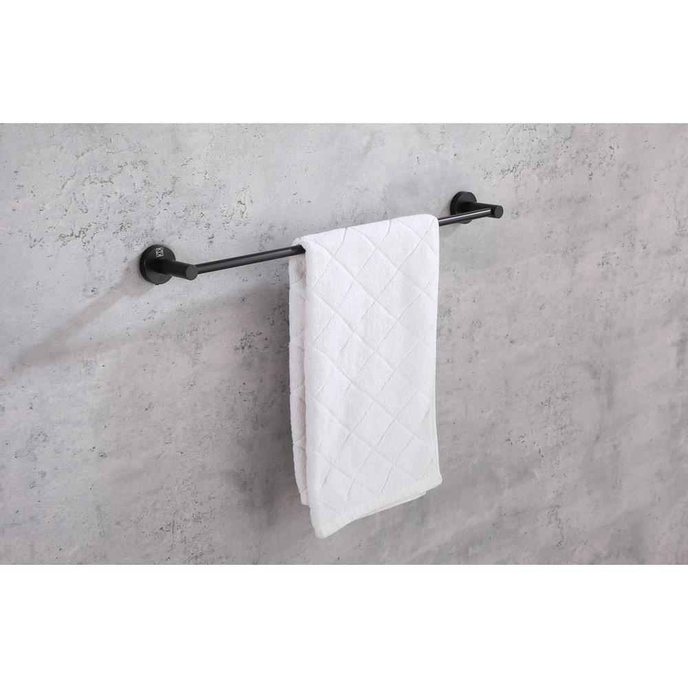 Freya 4-Piece Bathroom Hardware Set in Matte Black. Picture 3
