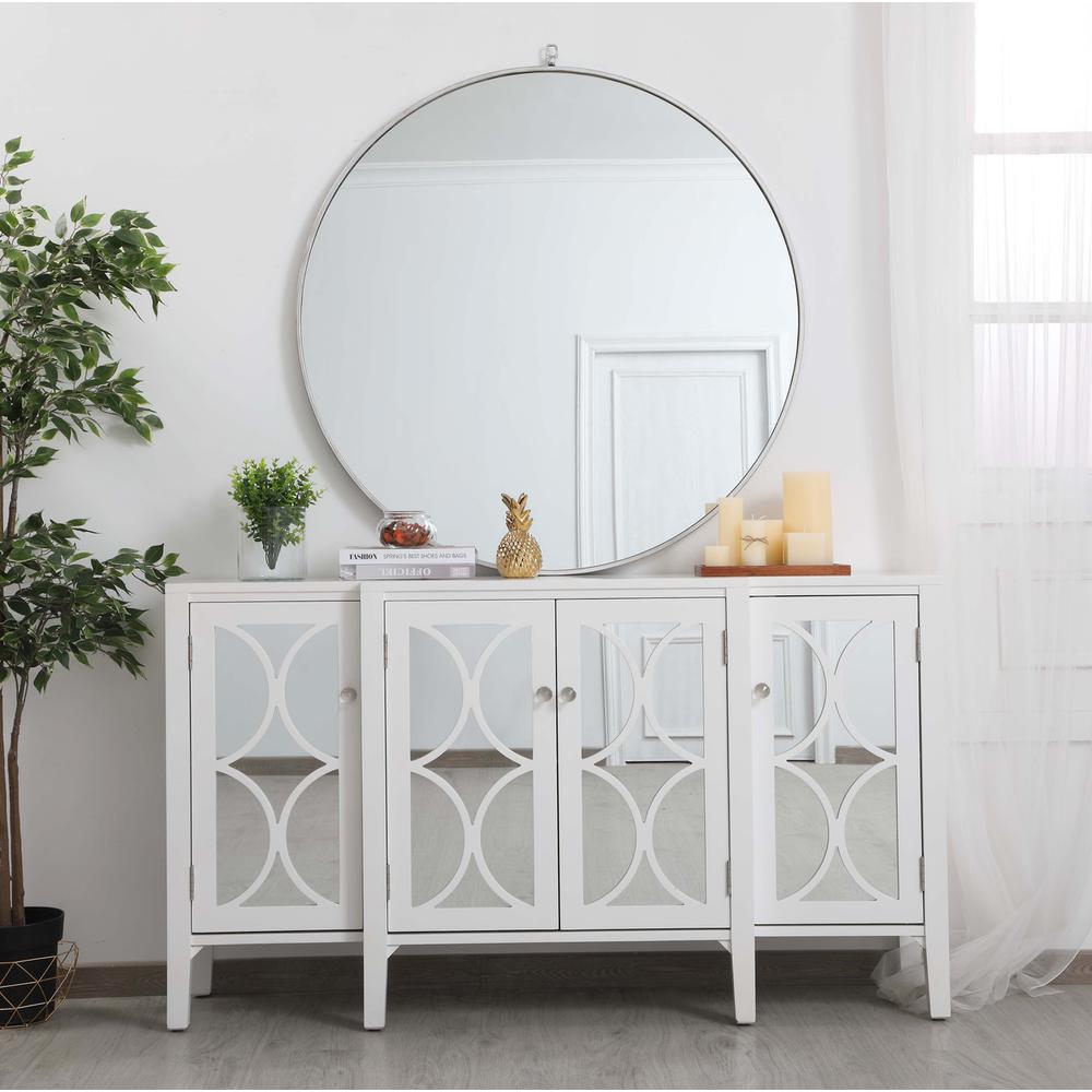 60 inch mirrored credenza in White. Picture 10