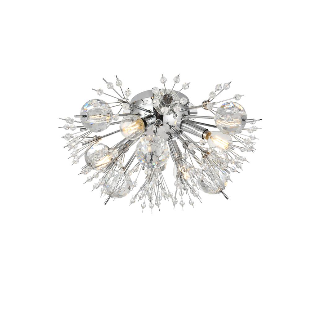 Vera 19 Inch Crystal Starburst Wall Sconce In Chrome. Picture 3