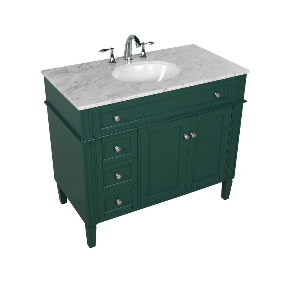 40 inch Single bathroom vanity in green. Picture 8
