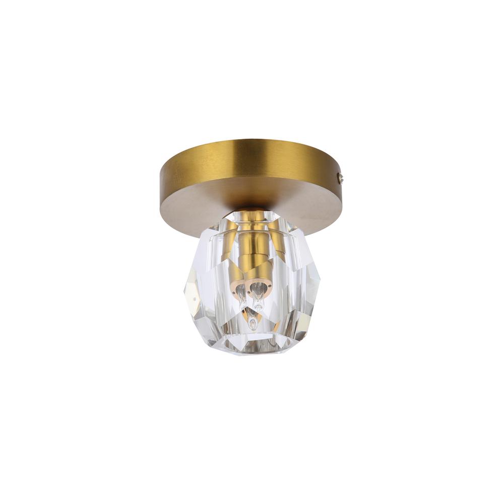 Eren 1 light gold flush mount. Picture 2