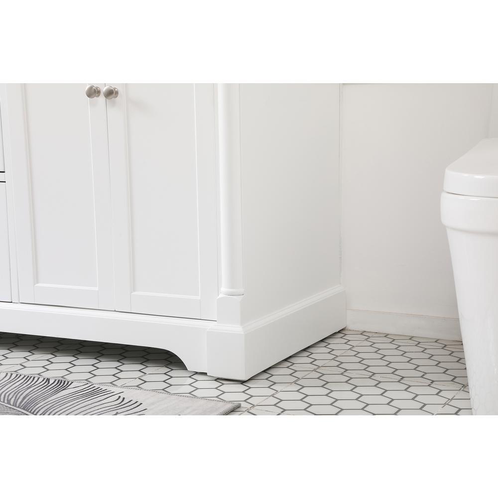60 inch double bathroom vanity in White. Picture 6