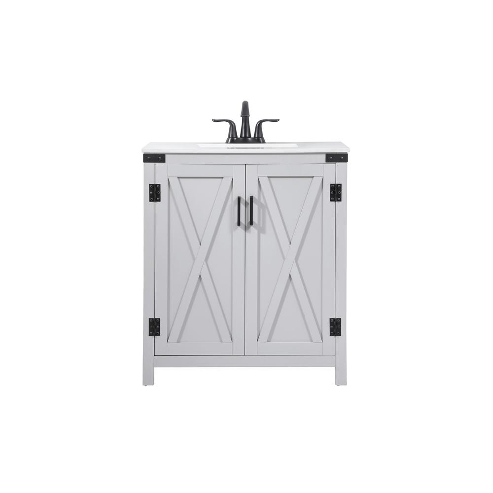 30 inch Single bathroom vanity in grey. Picture 1