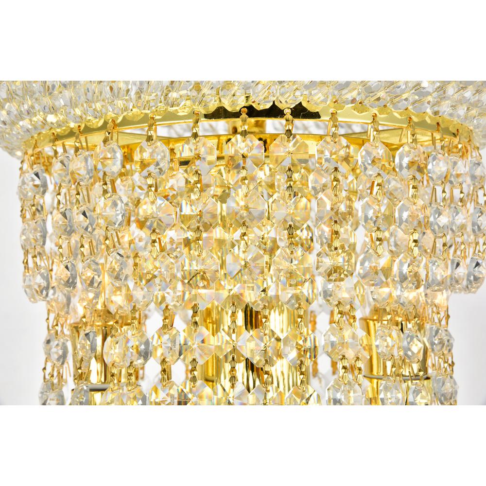 Primo 14 light Gold Chandelier Clear Royal Cut Crystal. Picture 4