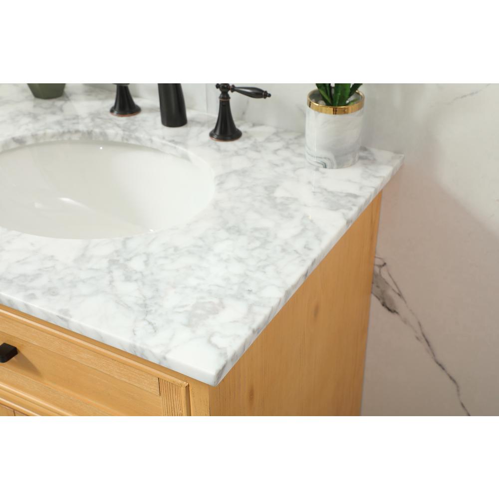 30 inch Single bathroom vanity in natural wood. Picture 5